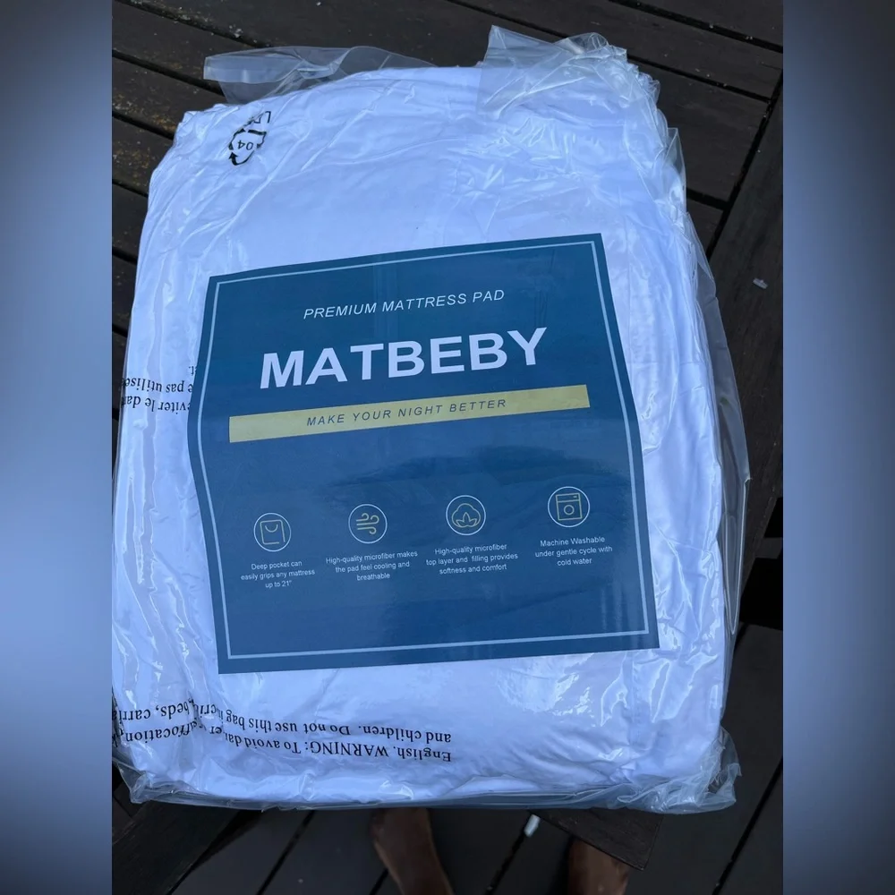 MATBEBY King Size Mattress Pad. New